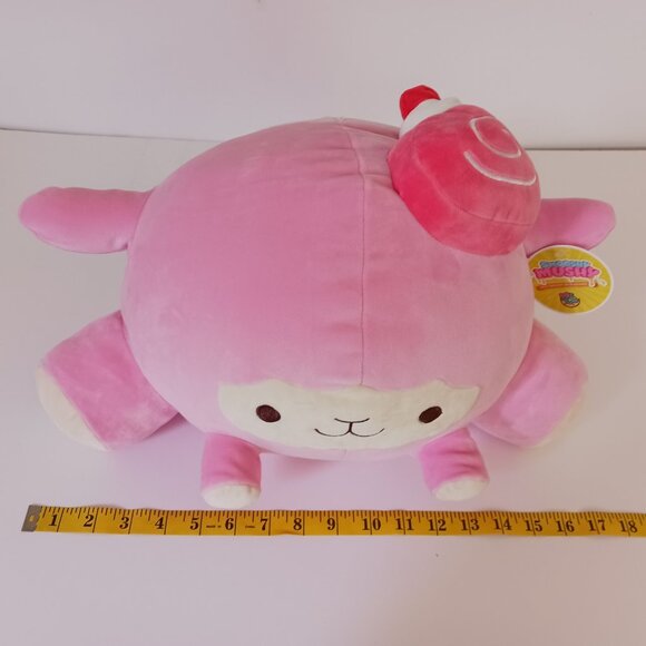 Smooshy Mushy 16" Plush Lolli Lamb Toy Stuffed Animal Pink 2019 W/ Tag - Picture 8 of 8